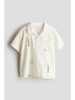 H&M - Boys Multi-Color Cotton Seersucker Polo Shirt