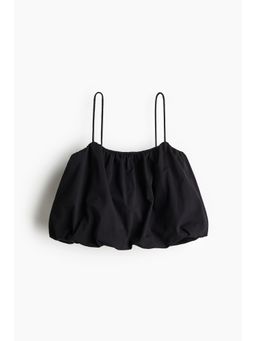 H&M - Women Black Bubble-Hem Strappy Top