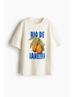 H&M - Boys White Print-Motif T-Shirt