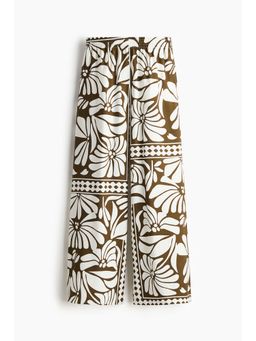 H&M - Women White Wide Pull-On Trousers