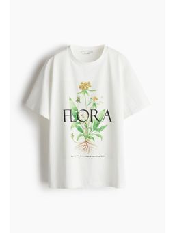 H&M - Women White Printed T-Shirt
