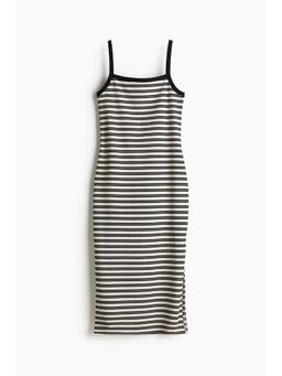 H&M - Women Black Ribbed Strappy Dress