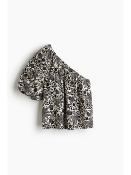 H&M - Women White One-Shoulder Poplin Blouse