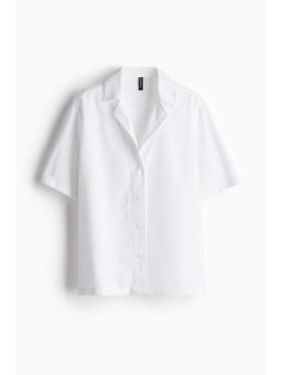 H&M - Women White Loose-Fit Resort Shirt