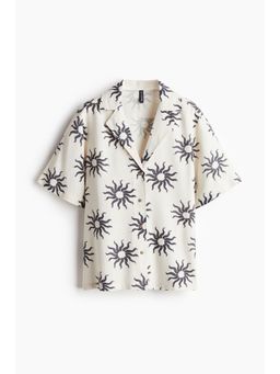 H&M - Women White Loose-Fit Resort Shirt