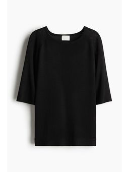 H&M - Women Black Knitted T-Shirt