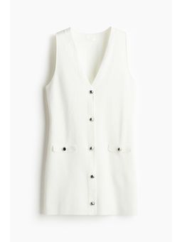 H&M - Women White V-Neck Dress