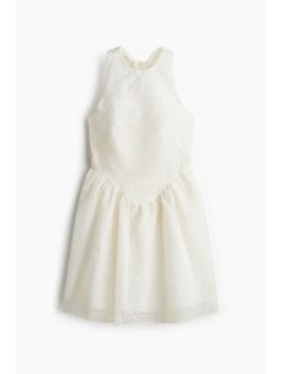 H&M - Women Beige Embroide Halter Neck Dress