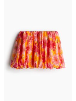 H&M - Women Orange Bubble-Hem Mini Skirt