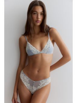 H&M - Women Blue 2-pack lace Brazilian briefs