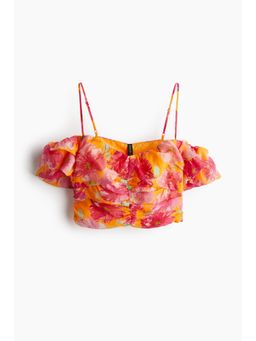H&M - Women Orange Cold Shoulder Blouse