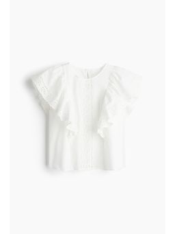 H&M - Women White Broderie Anglaise Blouse