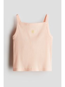 H&M - Girls Orange Embroidery-Detail Strappy Top