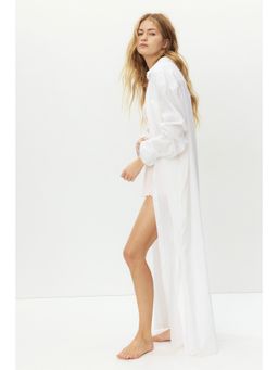 H&M - Women White Linen-Blend Shirt Dress