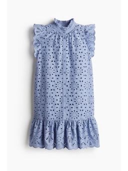 H&M - Women Blue Broderie Anglaise Dress
