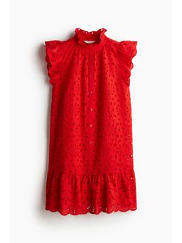 H&M - Women Orange Broderie Anglaise Dress