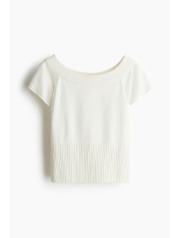 H&M - Women White Off-The-Shoulder Top