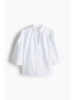 H&M - Women White Broderie Anglaise Blouse