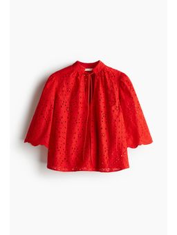H&M - Women Red Broderie Anglaise Blouse