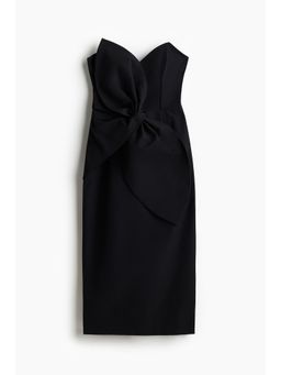 H&M - Women Black Bow-Front Pencil Dress