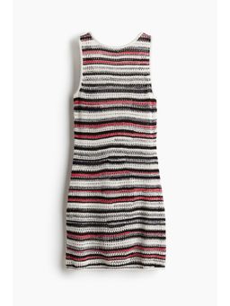 H&M - Women Pink Pointelle-Knit Dress