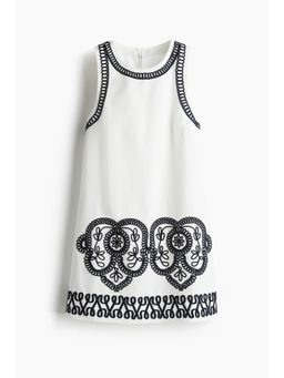 H&M - Women White Embroidered Shift Dress