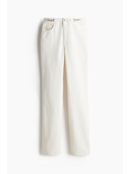 H&M - Women White Straight Ultra High Jeans
