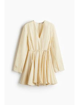 H&M - Women Yellow Flared-Skirt Dress