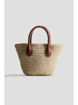 H&M - Girls Beige Straw Handbag