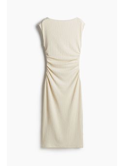 H&M - Women Beige Draped Bodycon Dress