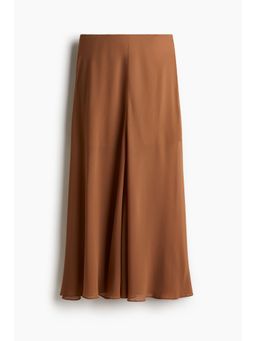H&M - Women Beige Chiffon Maxi Skirt
