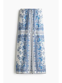 H&M - Women Blue Wide Drawstring Trousers