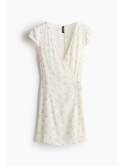 H&M - Women White Crape Wrap Dress