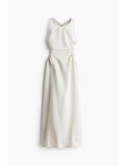 H&M - Women Beige Cut-Out Dress