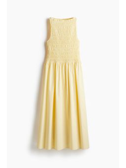 H&M - Women Blue Smocked-Bodice Dress