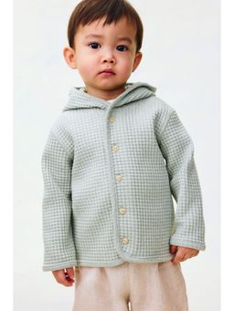H&M - Boys Green Waffled Cotton Cardigan