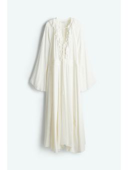 H&M - Women White Ruffled Maxi Dress