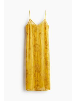 H&M - Women Yellow Embellished Strappy Dress