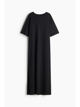H&M - Women Black Long T-Shirt Dress
