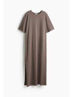 H&M - Women Beige Long T-Shirt Dress