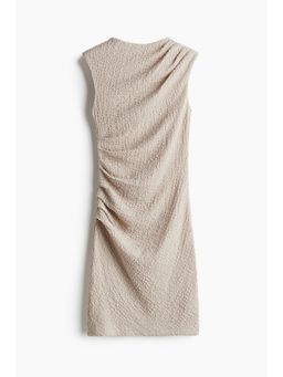 H&M - Women Beige Draped Bodycon Dress