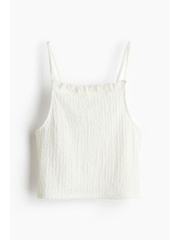 H&M - Women White Textu Jersey Strappy Top