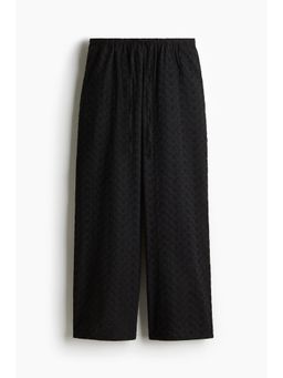 H&M - Women Black Straight Drawstring Trousers