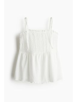 H&M - Women White Smocked Strappy Top