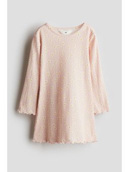 H&M - Girls Pink Long-Sleeved Jersey Dress