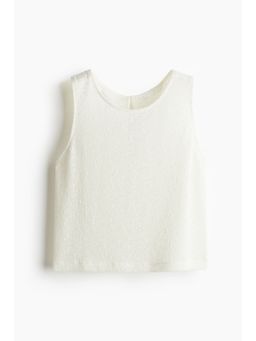 H&M - Women White Textu-Knit Vest Top