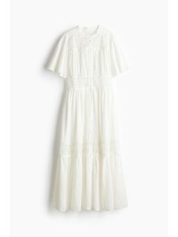 H&M - Women White Lace-In Cotton Dress