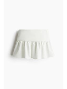 H&M - Women White Fla Jersey Skirt