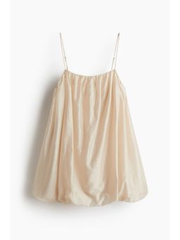 H&M - Women Beige Lyocell-Blend Balloon Dress