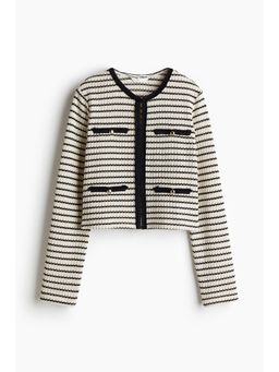 H&M - Women White Textured-Knit Cardigan